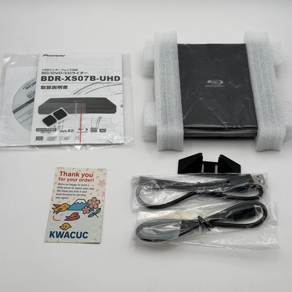 Unidad Blu-ray portátil externa Pioneer BDR-XS07B-UHD UHD BD USB probada Japón Foto 1 de 4