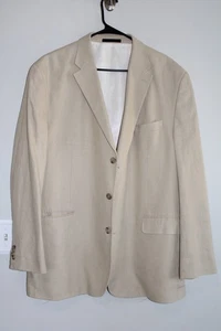 TAN SEAN JOHN LINEN BLEND SPORT COAT sz 46L suit jacket 46 LONG - Picture 1 of 5