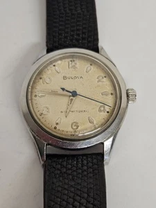 Vintage 50er BULOVA SELBSTAUFZUG Edelstahl Herrenuhr läuft KOSTENLOSER VERSAND - Bild 1 von 5
