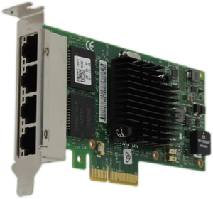 Dell I350-T4 Quad Port PCIe x4 1Gbps RJ-45 Netzwerk Adapter 0T34F4 H86875-002 LP - Afbeelding 1 van 7