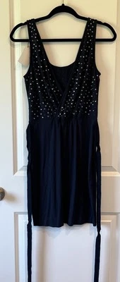 LOVE MOSCHINO Embellished WITH CRYSTALS FRONT & BACK Of Dress US 6 NWT PP102 - Image 1 of 4