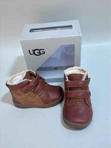 UGG Baby RENNON II SNEAKERS 1143651I CHESTNUT Suede Boots 04/05 In Box 12-18 Mon - Picture 1 of 17