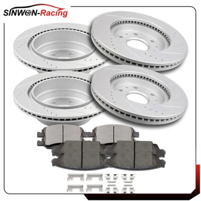 Brake Ceramic Pad and Rotor Front Rear For Chevy Silverado GMC Sierra 1500 Tahoe — 第 1/4 张图片