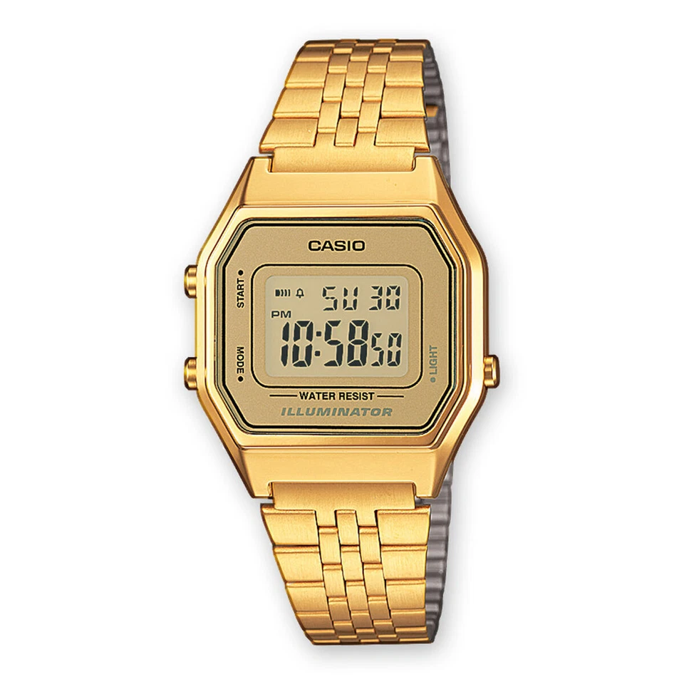 Casio LA680WEGA-9ER Digitale Damen-Armbanduhr - Gold/Silber