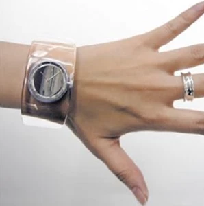 ISSEY MIYAKE Clear Bangle Quartz Watch “O” Designed by Tokujin Yoshioka SILAW001 - Picture 1 of 3