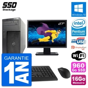 PC tour DELL T1650 MT Bildschirm 27 " Intel G2020 RAM 16Go SSD 960Go Windows 10 - Bild 1 von 8