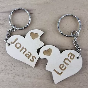 Muttertag Geschenk Liebe Partner Schlüsselanhänger Gravur Love Name Pärchen - Bild 1 von 5