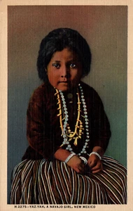 POSTCARD NATIVE AMERICAN INDIAN YAZ-YAH A NAVAJO GIRL NEW MEXICO - Picture 1 of 2