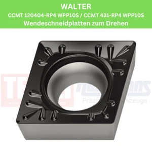 10 x WALTER CCMT 120404-RP4 WPP10S Drehplatten für Stahl & Guss - Picture 1 of 1