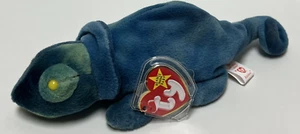 Ty Beanie Baby Rainbow the Chameleon #4037 Incorrect Fabric Tag Errors - Picture 1 of 16