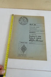 Manuale Dauphine R 1090 Alfa Romeo Milano Ondine R 1090A Marelli - Picture 1 of 7
