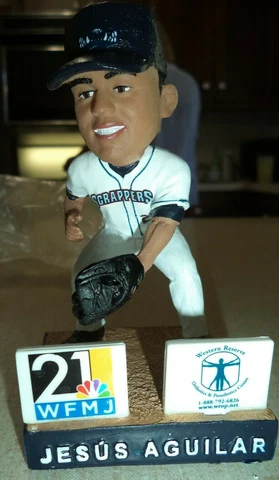 2019 MAHONING VALLEY SCRAPPERS JESUS AGUILAR SGA BOBBLEHEAD TAMPA BAY RAYS NIB Cover