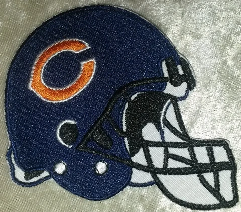 Chicago Bears Helmet 3.5" Iron On Embroidered Patch ~USA Seller~FREE Ship! Cover