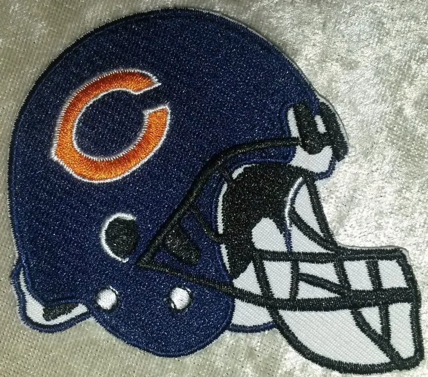 Chicago Bears Helmet 3.5" Iron On Embroidered Patch~ Free Tracking!