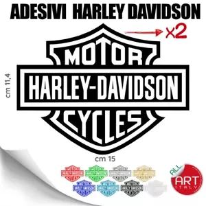 HARLEY DAVIDSON COPPIA ADESIVI SCUDETTO NUOVO STEMMA TUNING MOTO - Foto 1 di 1