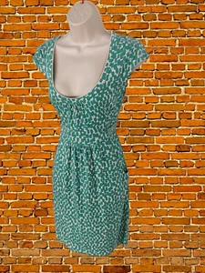 WOMENS BODEN SIZE UK8R GREEN WHITE SHORT SLEEVE POCKET SHORT SUMMER CASUAL DRESS - Picture 1 of 6