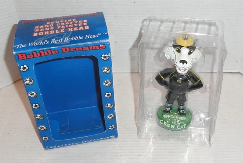 Columbus Crew MLS Mascot Crew Cat 7" Bobblehead Huntington (2002) NEW, Open Box Cover