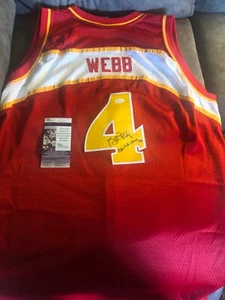 Spud Webb signed Adidas Hardwood Classics jersey Atlanta Hawks JSA - Picture 1 of 3
