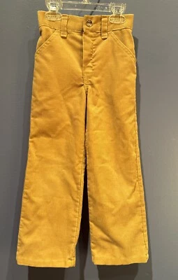 5 pantalones ajustados de pana, 1960 Health Tex, cremallera de garra, 1960, trigo, bolsillos Foto 1 de 4