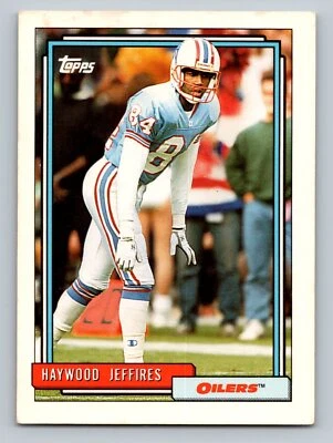 Haywood Jeffires 1992 Topps #360b Houston Oilers - Image 1 of 2