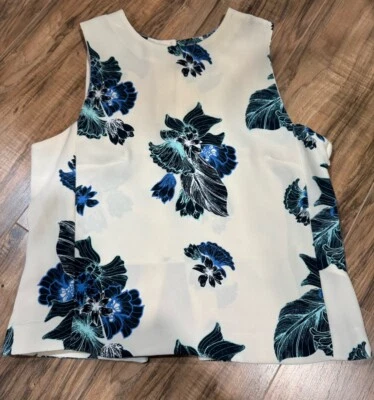 Camisa top para mujer H&M talla 8 floral sin mangas Foto 1 de 4