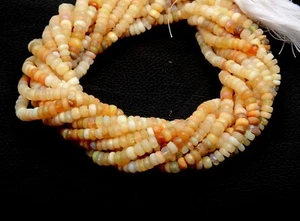 Rondelle facetado de ópalo etíope raro de 5 mm cuentas de piedras preciosas de 13 pulgadas regalos de Navidad - Imagen 1 de 5