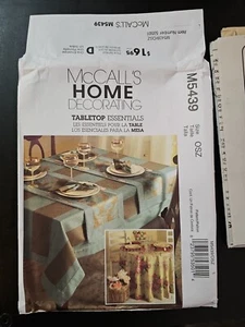 M5439 McCALL'S TISCHPLATTE ESSENTIALS Nähmuster Tischdecke Wohnkultur UNGESCHNITTEN - Bild 1 von 4