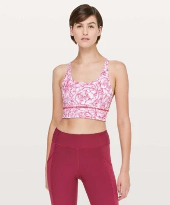 NWOT Lululemon Energy Bra *Long Line Floral Bloom White Star Ruby | SIZE 4 - Image 1 of 4