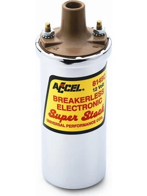 Accel Ignition Coil Super Stock Canister Oil Filled 0.700 ohm Female So (8145C) - Image 1 of 4