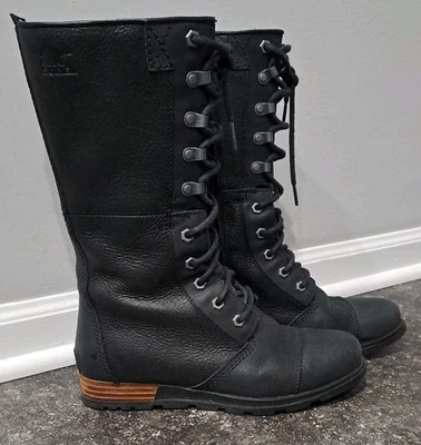 Bota de media pantorrilla Sorel Major Maverick para mujer, negra talla 7,5 Foto 1 de 4