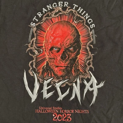 Camiseta Stranger Things Vecna Halloween Horror Nights Juventude Grande 2023 Universal - Imagem 1 de 4