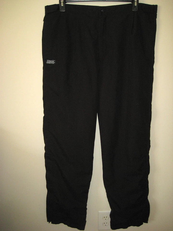 EUC- Etonic 黑色 GORE-TEX 防水高尔夫雨衣带拉链男式 XL 码 — 第 1/4 张图片