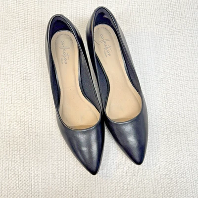 Карьерные туфли-лодочки Clarks Collection Linvale Jerica черная кожа каблук котенка 9 М - Изображение 1 из 4