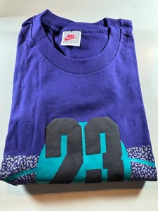 Air Jordan T Shirt, SizeLarge, Purple w/Logo - Picture 1 of 5