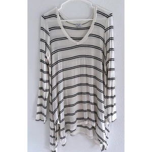 Prachtvoller Pullover Damen groß creme schwarz gestreift Oversize leicht Coastal - Bild 1 von 6