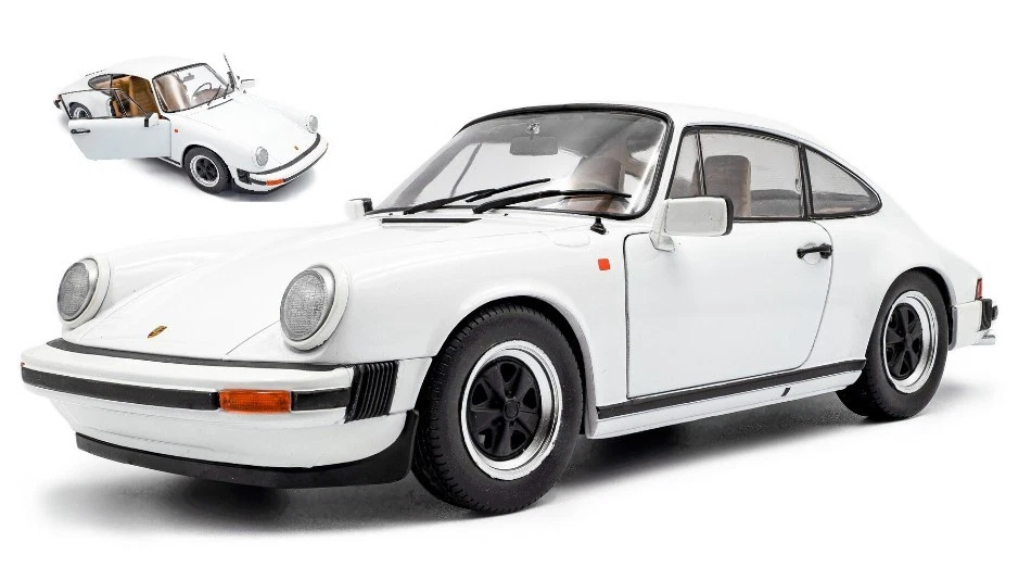 Modellino auto scala 1:18 PORSCHE 911 930 3,0 SC WHITE diecast modellismo sta... - Immagine 1 di 1