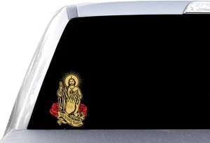 San Judas Praying Hands - Window Vinyl Decal Sticker - Bild 1 von 2