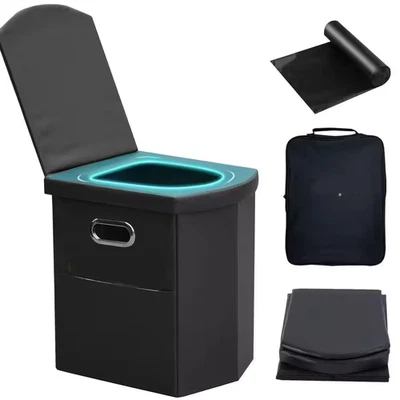 Non-Electric XL Waterless Composting Toilet System Extra Large Portable Folding - Image 1 of 4