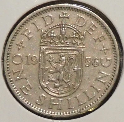 British CN Shilling - 1956-S - Queen Elizabeth II - Image 1 of 2