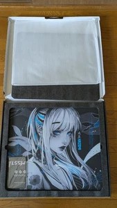 [US Tax Included] GLSSWRKS Kazemi Premium Glass Gaming Mousepad Blue 490x420mm - Picture 1 of 2