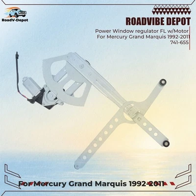 Power Window regulator FL w/Motor 741-655 For Mercury Grand Marquis 1992-2011 - Image 1 of 4