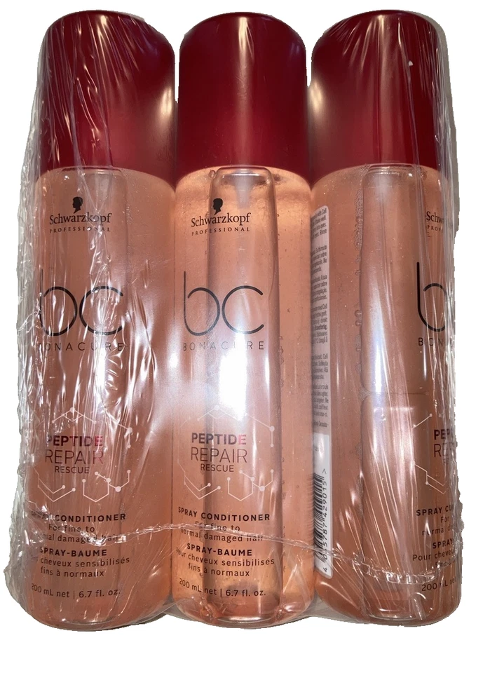3 PACK DEAL Schwarzkopf BC Bonacure Peptide Repair Rescue Conditioner 6.7oz - Image 1 of 2