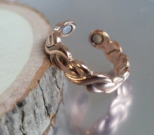 Pure Copper Magnetic Ring - Arthritis Adjustable Ring Eyes - Picture 1 of 4