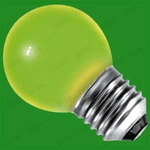2x 15W Green Coloured Dimmable Incandescent Round E27 ES Golf Ball Light Bulb - Picture 1 of 1