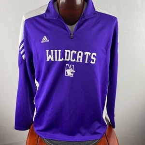 Northwestern Wildcats Adidas Climalite Shirt Mens 1/4 Zip Sports Fan Apparel 2XL - Picture 1 of 11