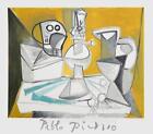 Pablo Picasso, Tete De Morte, Lampe Cruches Et Poireaux, Litografía