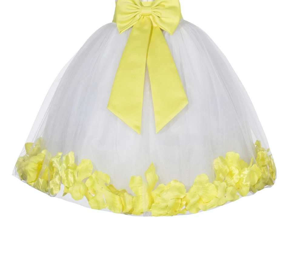 Vestido de niña flor recorte corazón encaje pétalos de rosa vestidos formales vestidos para niños pequeños Foto 1 de 1