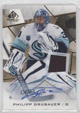 2021-22 Upper Deck SP Game Used Gold Jersey Auto /65 Philipp Grubauer #97 Auto