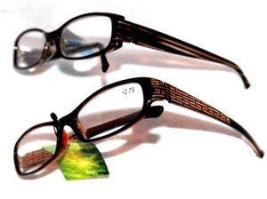 2 pair Reading Glasses power +2.75 Fashion popular style frames men Women - Picture 1 of 4