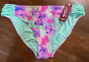 Arizona Jean Co NEW Women's Large Tropical Floral Print Bikini Swimwear Bottom - Picture 1 of 4